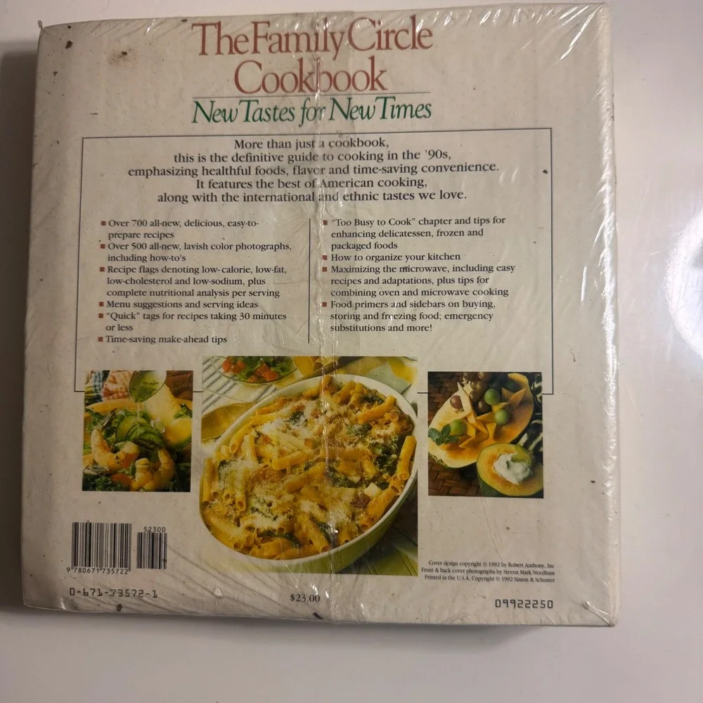 The Family Circle Cookbook New Tastes for New Times 1992 Hardcover Sealed